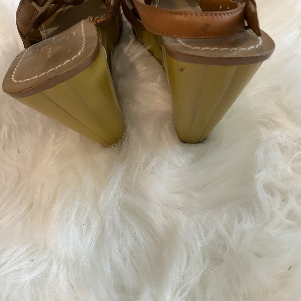 Linea Paolo Bamboo Wedges. Brown. Sz 8 - Picture 6 of 9